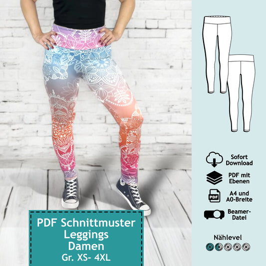 Schnittmuster Leggings Nele  (Gr. XS-4XL)