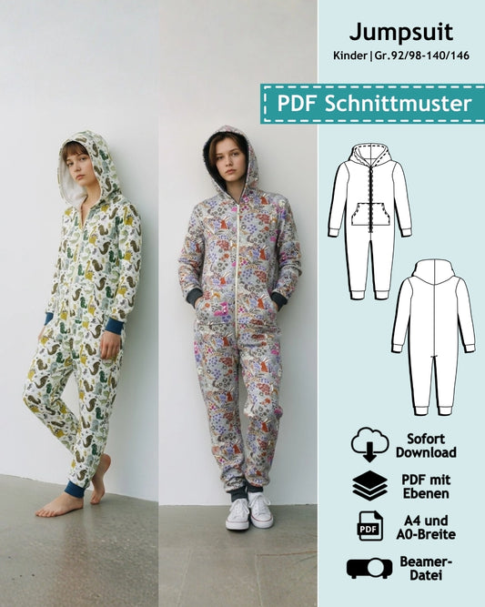 Schnittmuster Kinder Jumpsuit Alex (92/98-140/146) PDF zum Download