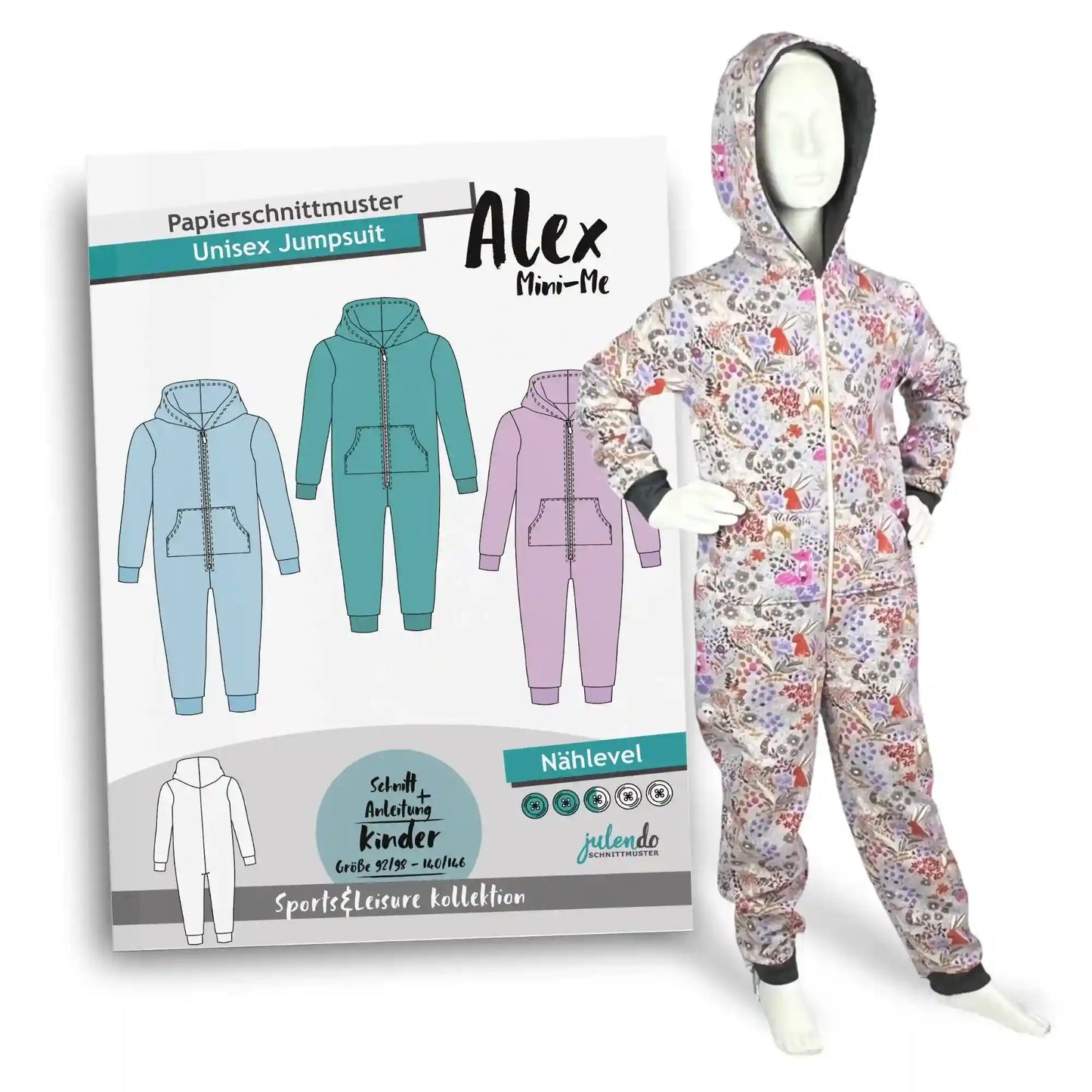 Schnittmuster Kinder Jumpsuit Alex (92/98-140/146) Papierschnittmuster