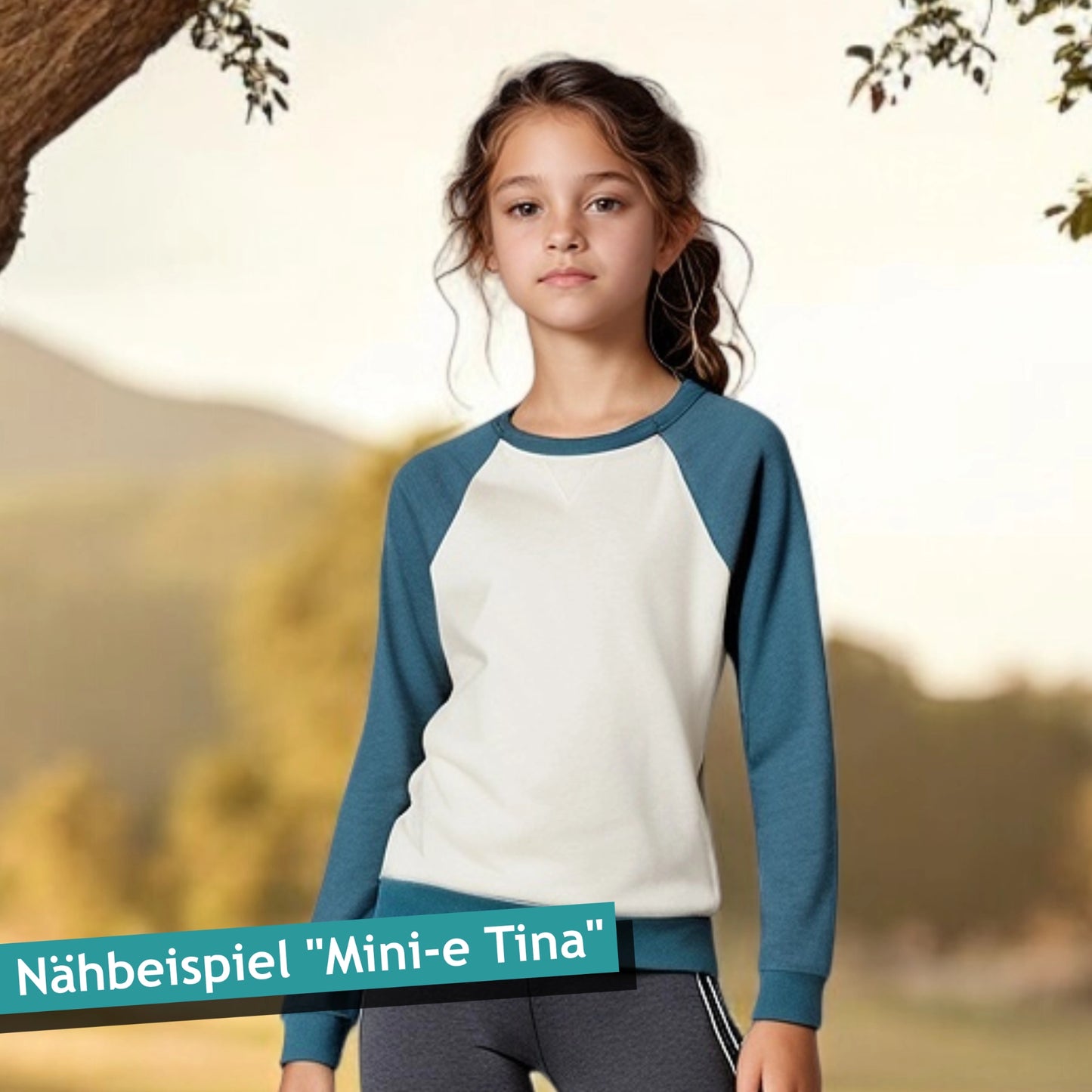 3er Set PDF Schnittmuster Raglanpullover "Tina & Tim" (digital)