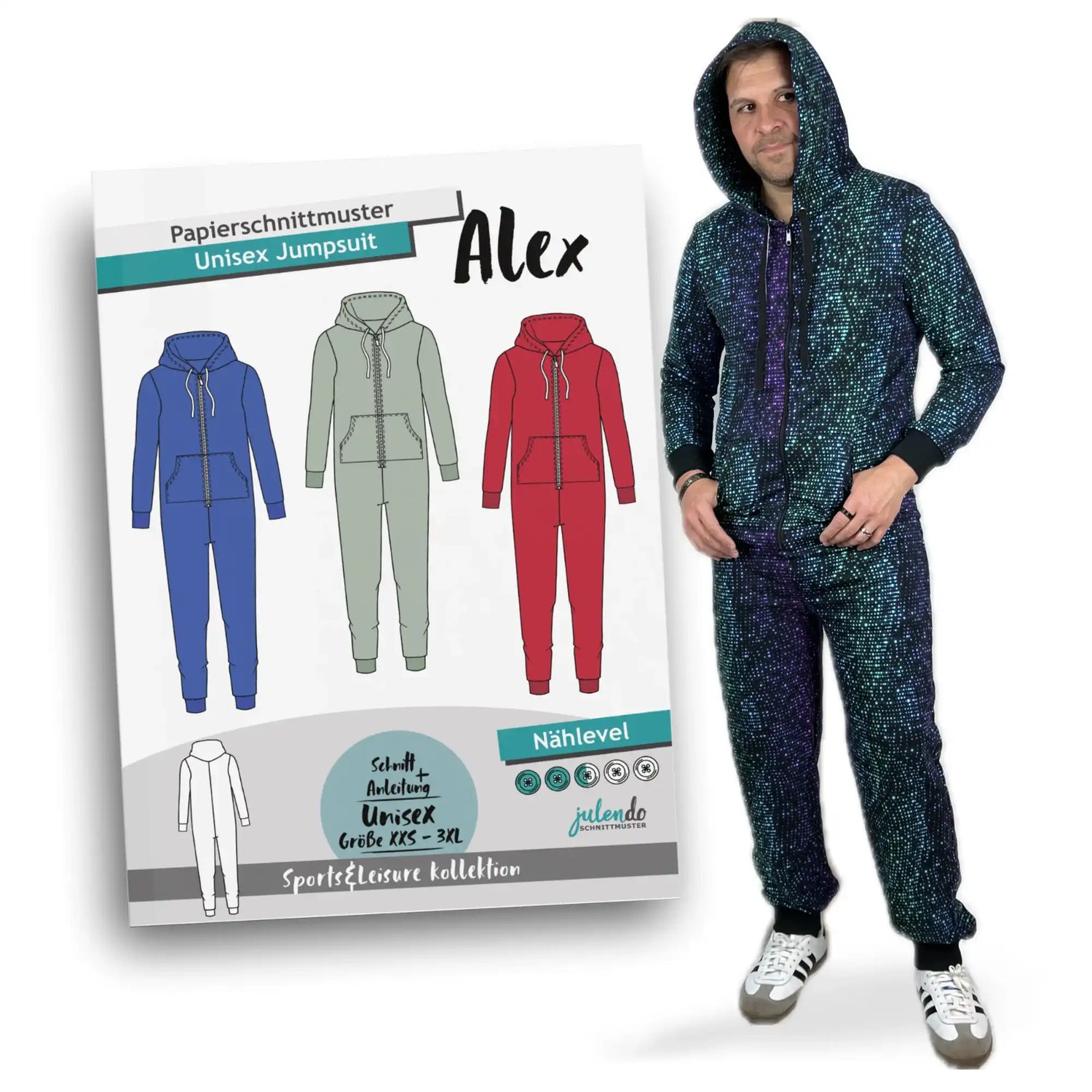 Schnittmuster Unisex Jumpsuit Alex (Gr. XXS-3XL) Papierschnittmuster