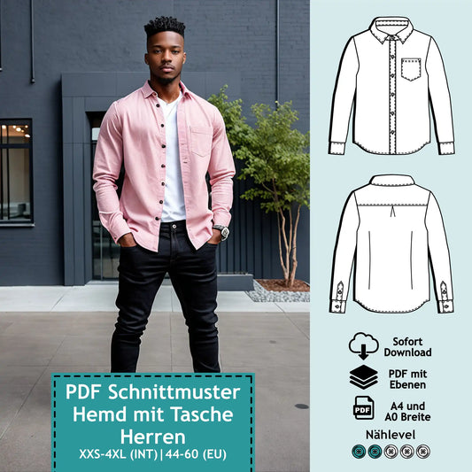 Schnittmuster Herrenhemd Stan (Gr. 44-60)