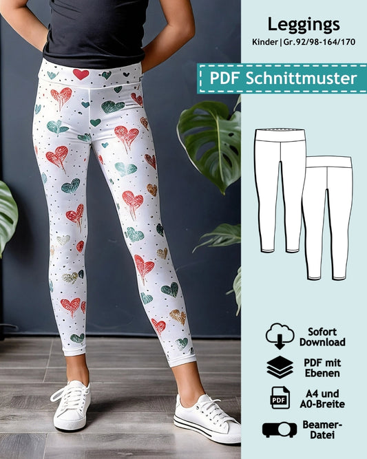 Schnittmuster Kinder Leggings Nele (92/98-164/170) PDF zum Download