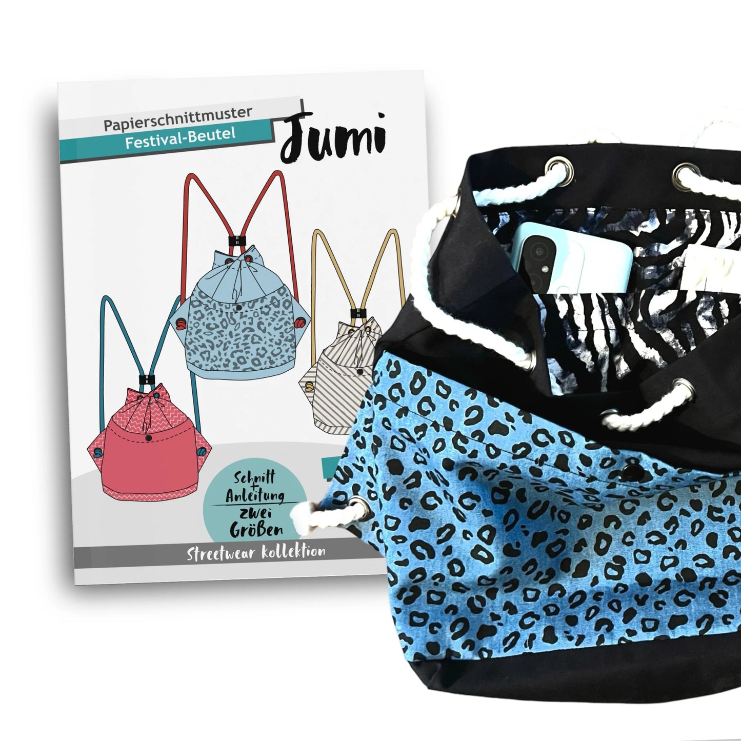 Schnittmuster Festival-Beutel Jumi Papierschnittmuster