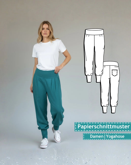 Schnittmuster Yogahose Lea (Gr. 32-54) Papierschnittmuster