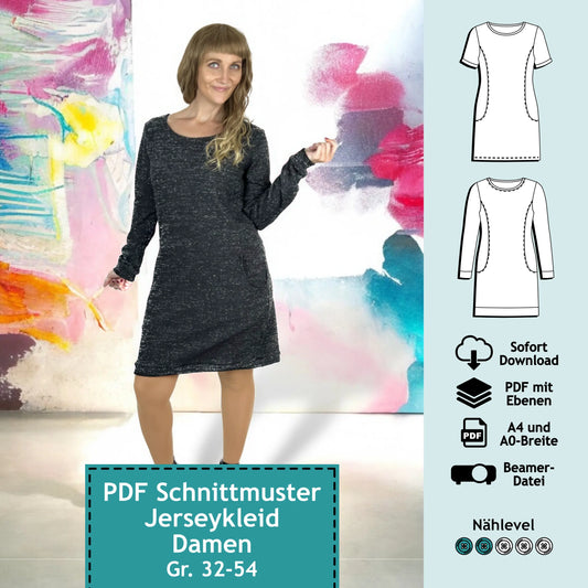 Schnittmuster Jerseykleid Caro (Gr. 32-54)
