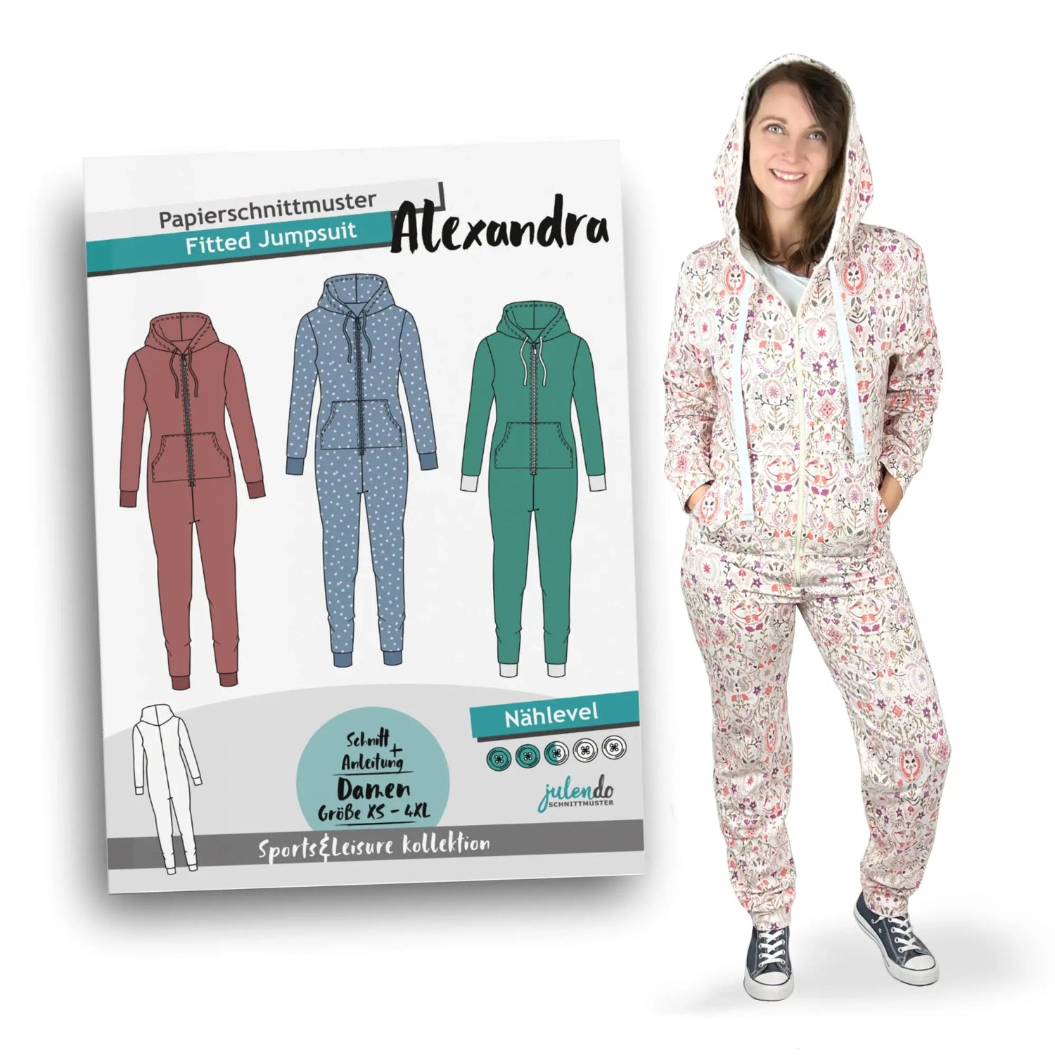 Schnittmuster Fitted Jumpsuit Alexandra (Gr. XS-4XL) Papierschnittmuster