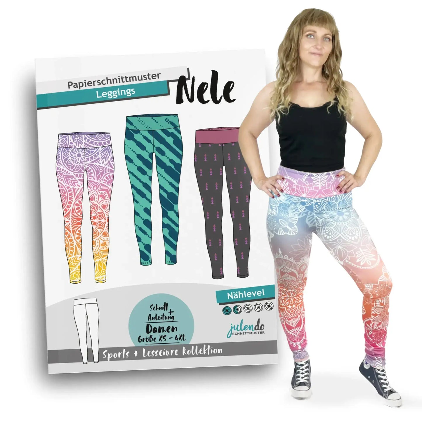 Schnittmuster Leggings Nele (Gr. XS-4XL) Papierschnittmuster