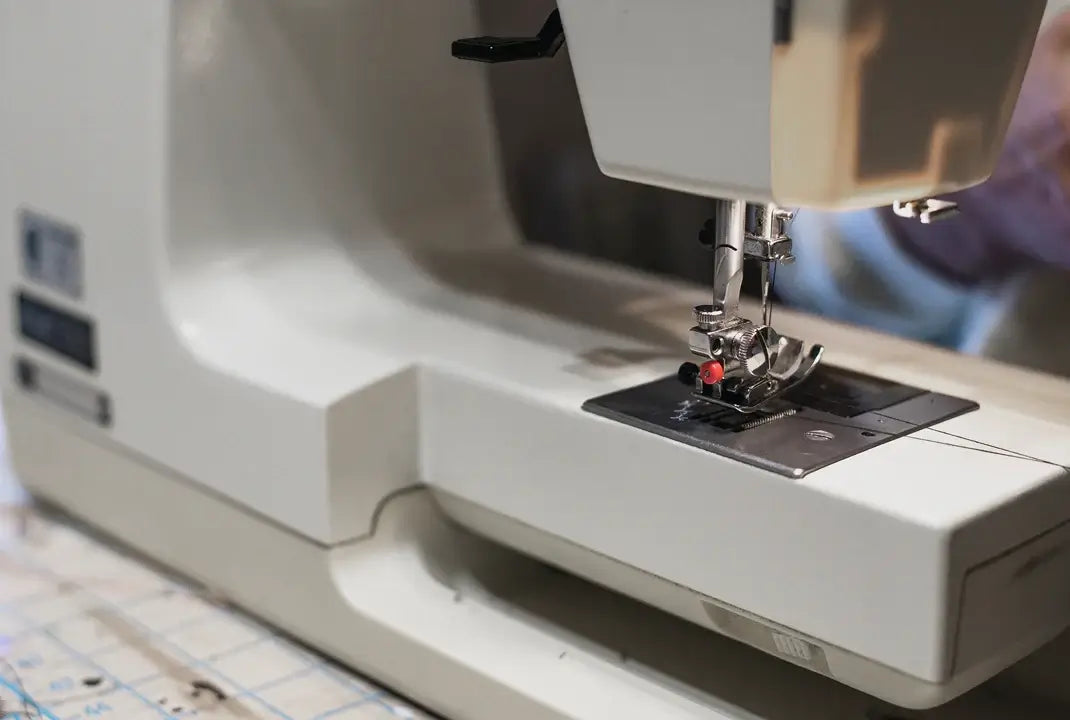 Nähmaschine, fertig zum Nähen