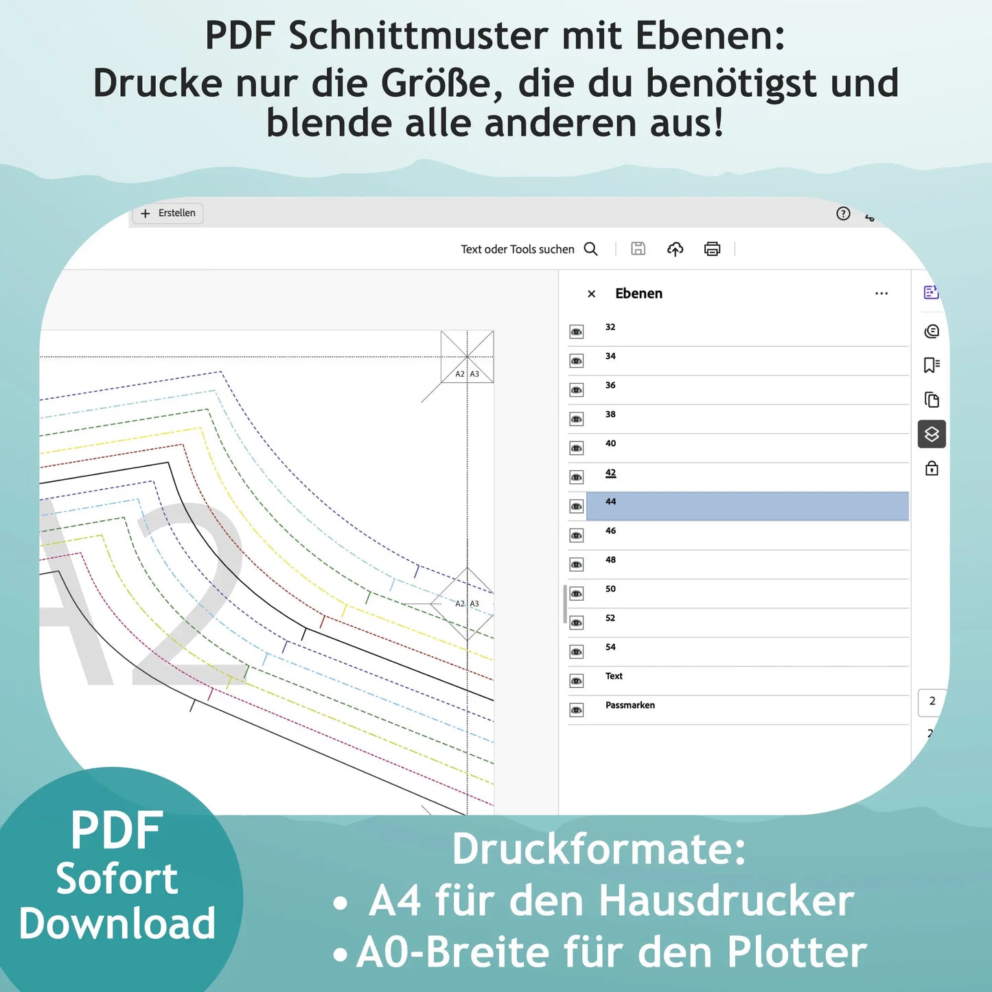 2er Set PDF Schnittmuster Bluse "Stella" und Hemd "Stan" (digital)