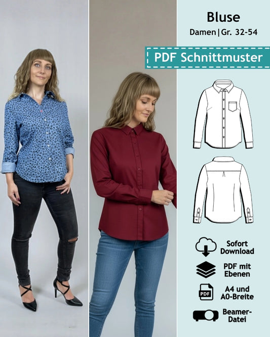 Schnittmuster Bluse Stella (Gr. 32-54)