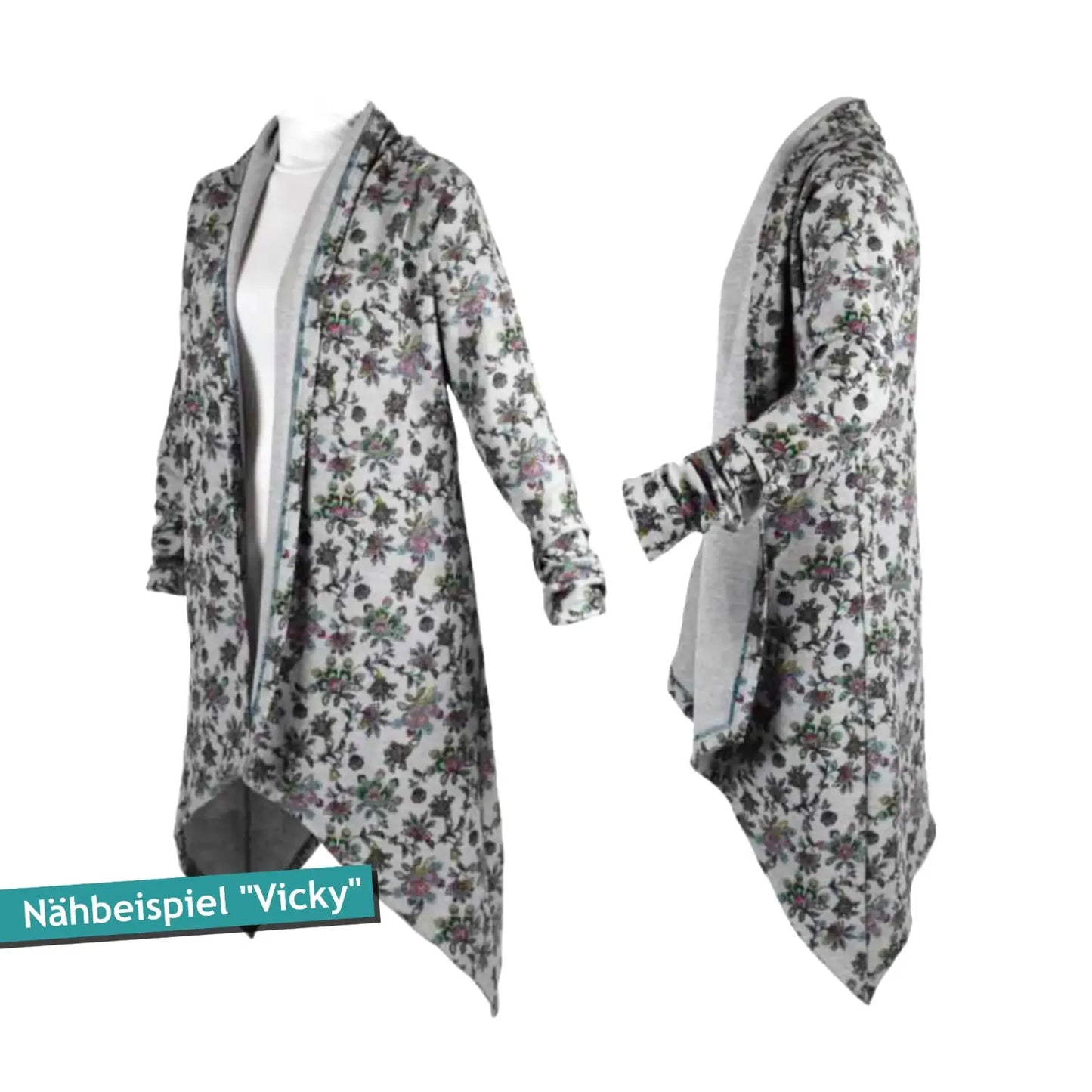 Schnittmuster Sweat-Cardigan Vicky (Gr. 32-54)
