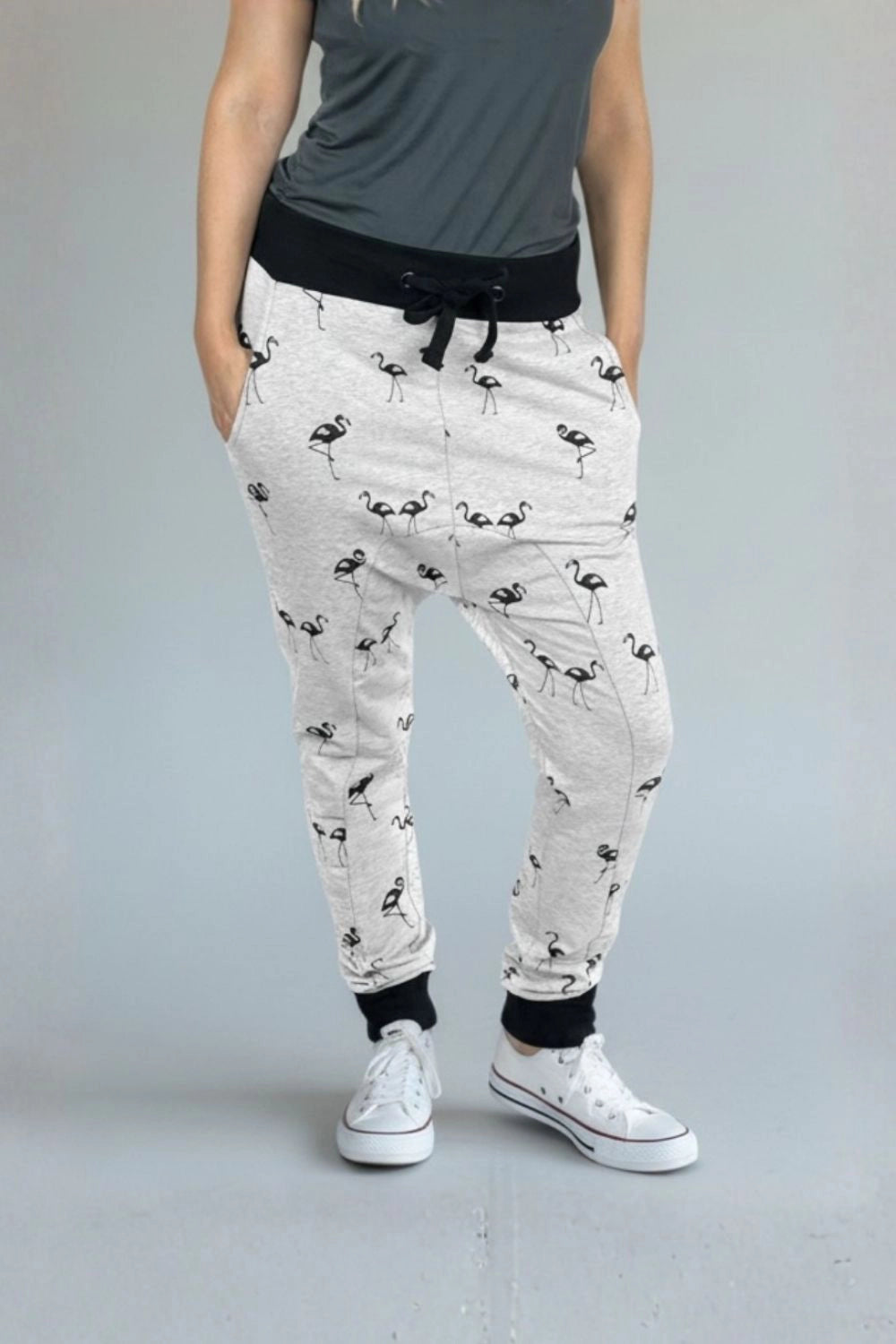 Sweatpants pattern with low crotch Linn