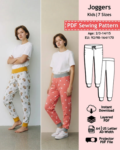 PDF Sewing pattern jogging pants - Kids