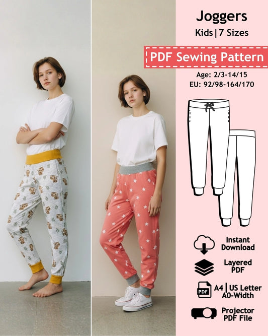 PDF Sewing pattern jogging pants - Kids