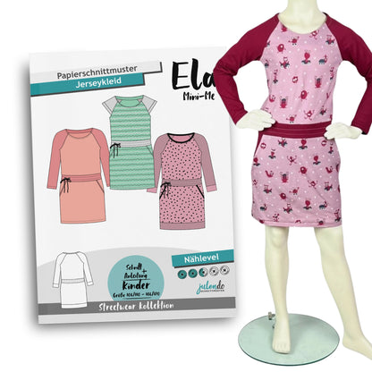 Sewing pattern children's jersey dress Ela Mini-Me