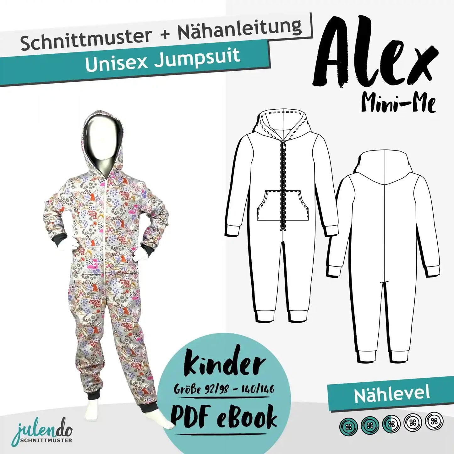 Schnittmuster Kinder Jumpsuit Alex (92/98-140/146) PDF zum Download