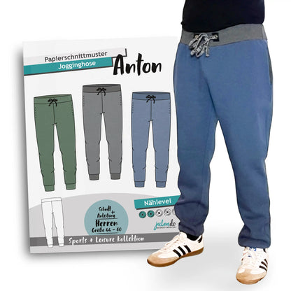 Sewing pattern men's jogging pants Anton
