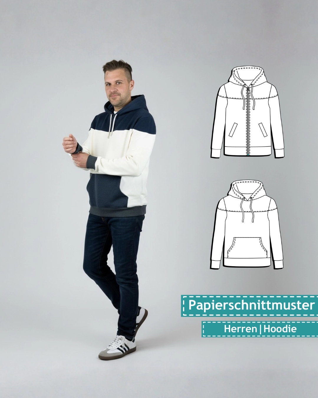 Schnittmuster Herren Hoodie