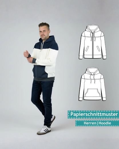 Schnittmuster Herren Hoodie