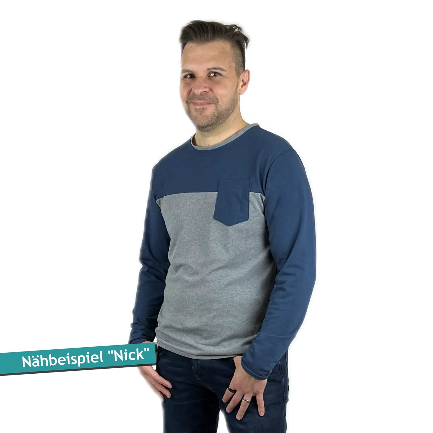 Schnittmuster Männer Shirt & Longsleeve Nick (Gr. 44-60)