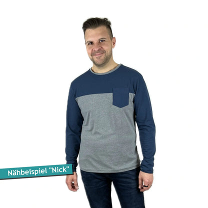 Schnittmuster Männer Shirt & Longsleeve Nick (Gr. 44-60)