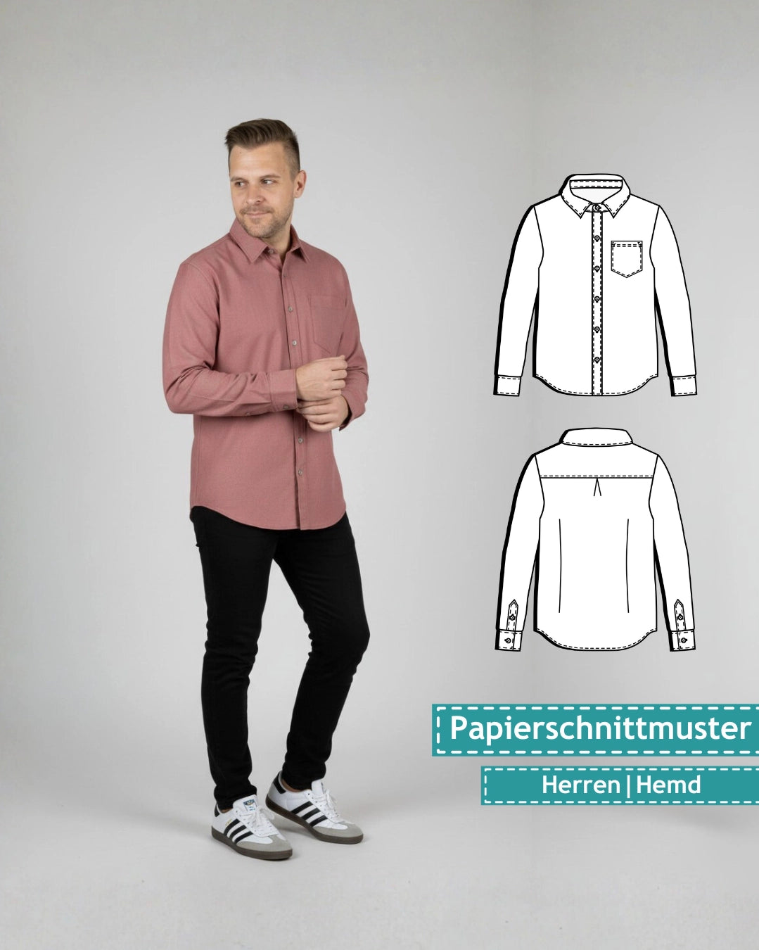 Schnittmuster Herren Hemd