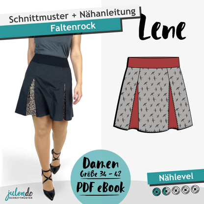Pleated skirt pattern Lene