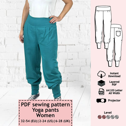 Sewing pattern yoga pants Lea