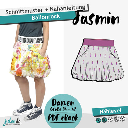 Jasmine balloon skirt pattern