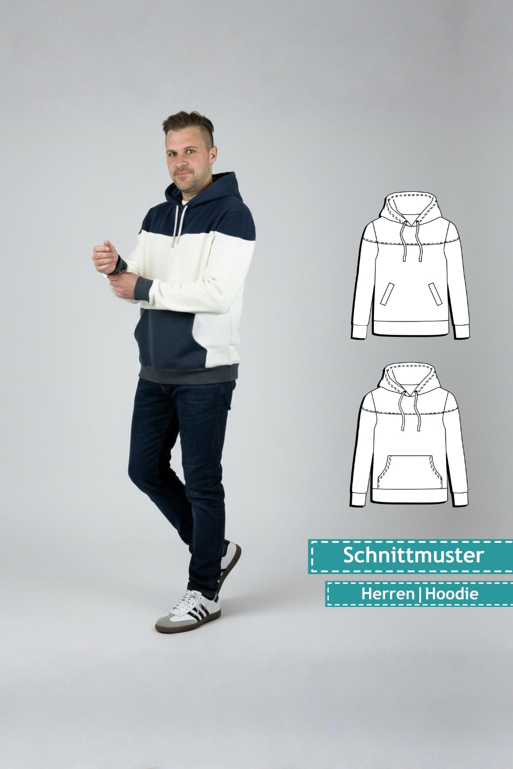 Schnittmuster Herren Hoodie