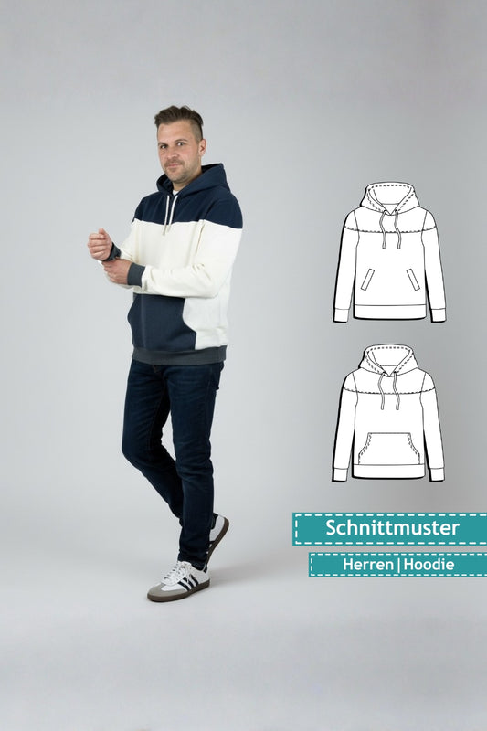 Schnittmuster Männer Hoodie Clyde (Gr. XXS-4XL)