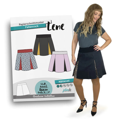 Pleated skirt pattern Lene