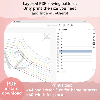 PDF Sewing pattern sweatpants (EU 32-54 / US 2-24 / UK 6-28)