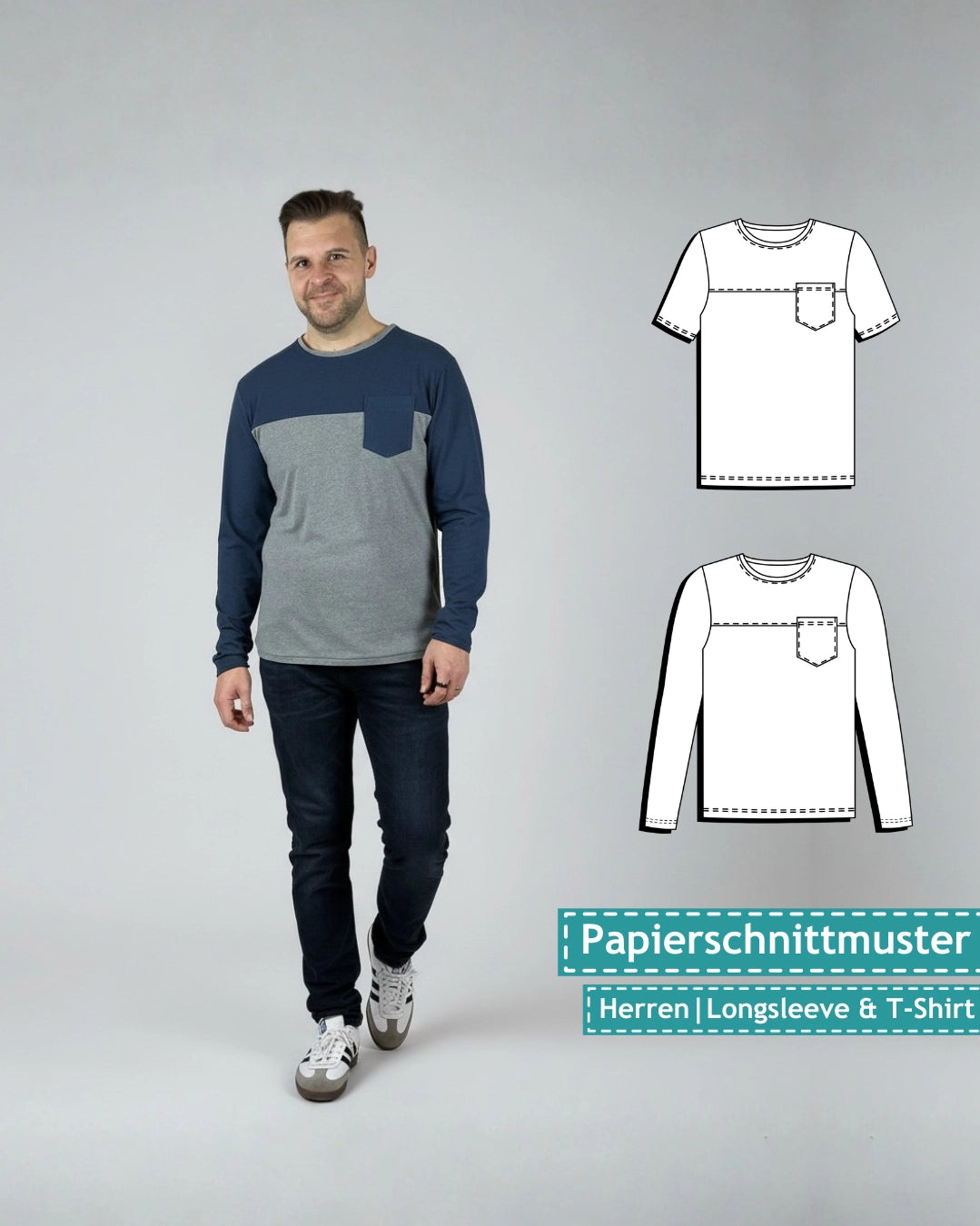 Schnittmuster Herren Longsleeve und T-Shirt