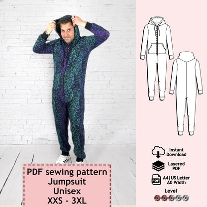 Sewing pattern Unisex Jumpsuit Alex