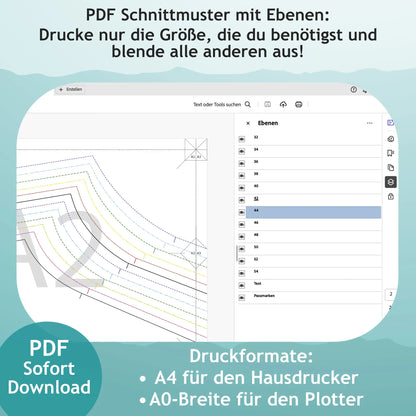 2er Set PDF Schnittmuster Leggings "Nele" (digital)