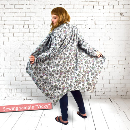 PDF Sewing pattern sweat cardigan (EU 32-54 / US 2-24 / UK 6-28)