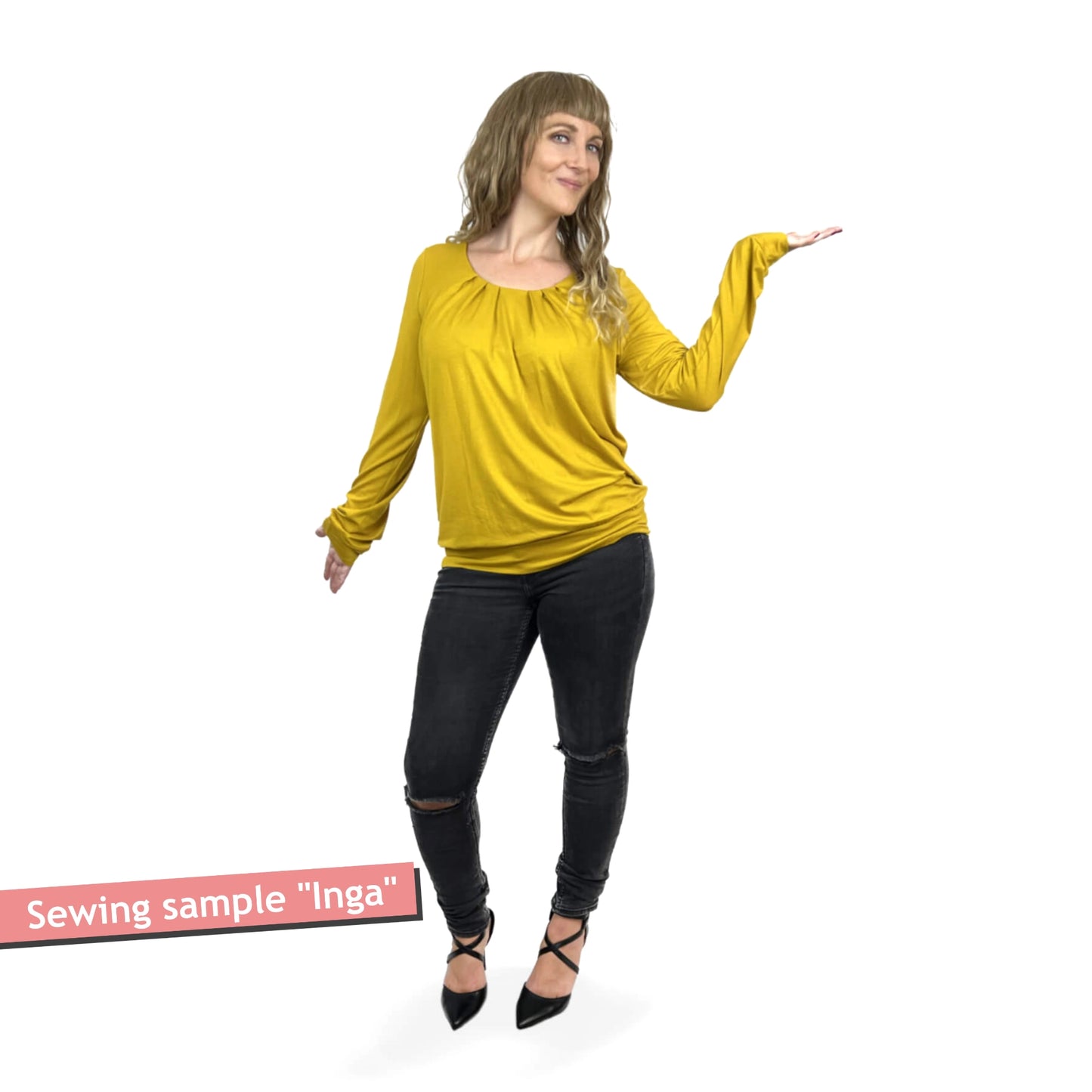 PDF Sewing pattern top with pleats (EU 32-54 / US 2-24 / UK 6-28)
