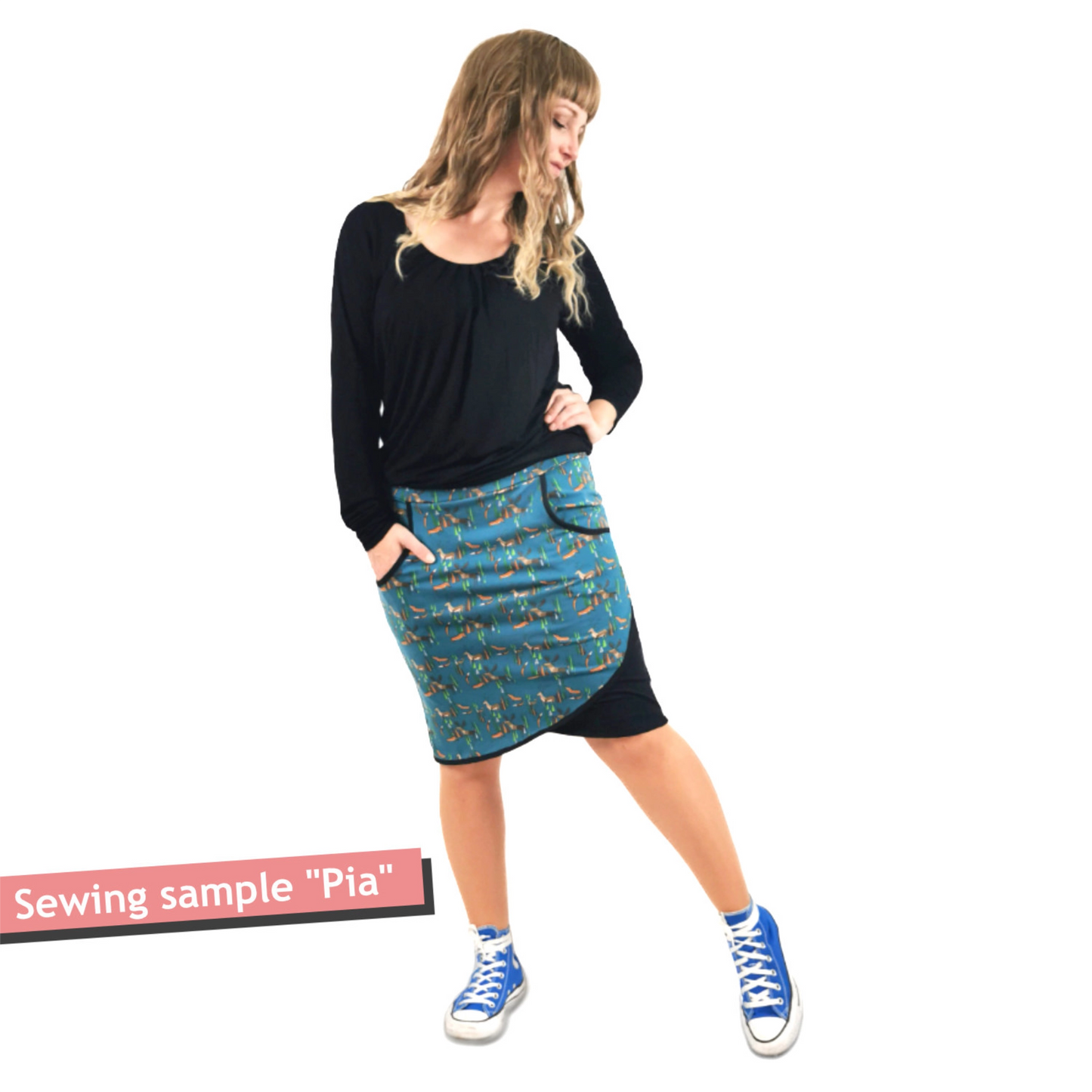 PDF Sewing pattern jersey skirt - wrap look (EU 32-54 / US 2-24 / UK 6-28)