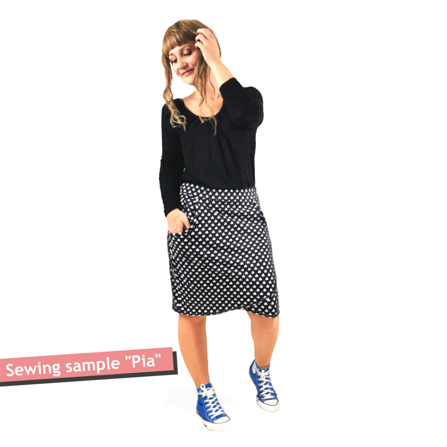 PDF Sewing pattern jersey skirt - wrap look (EU 32-54 / US 2-24 / UK 6-28)