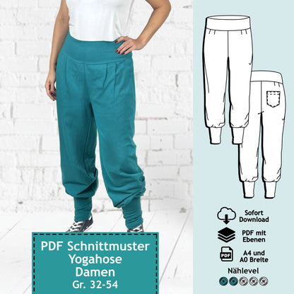 Sewing pattern yoga pants Lea