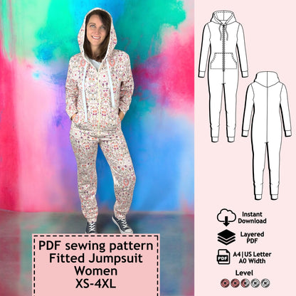 Sewing pattern Fitted Jumpsuit Alexandra